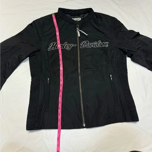 Harley Davidson Women’s Black Moto Jacket Size M - Picture 6 of 7